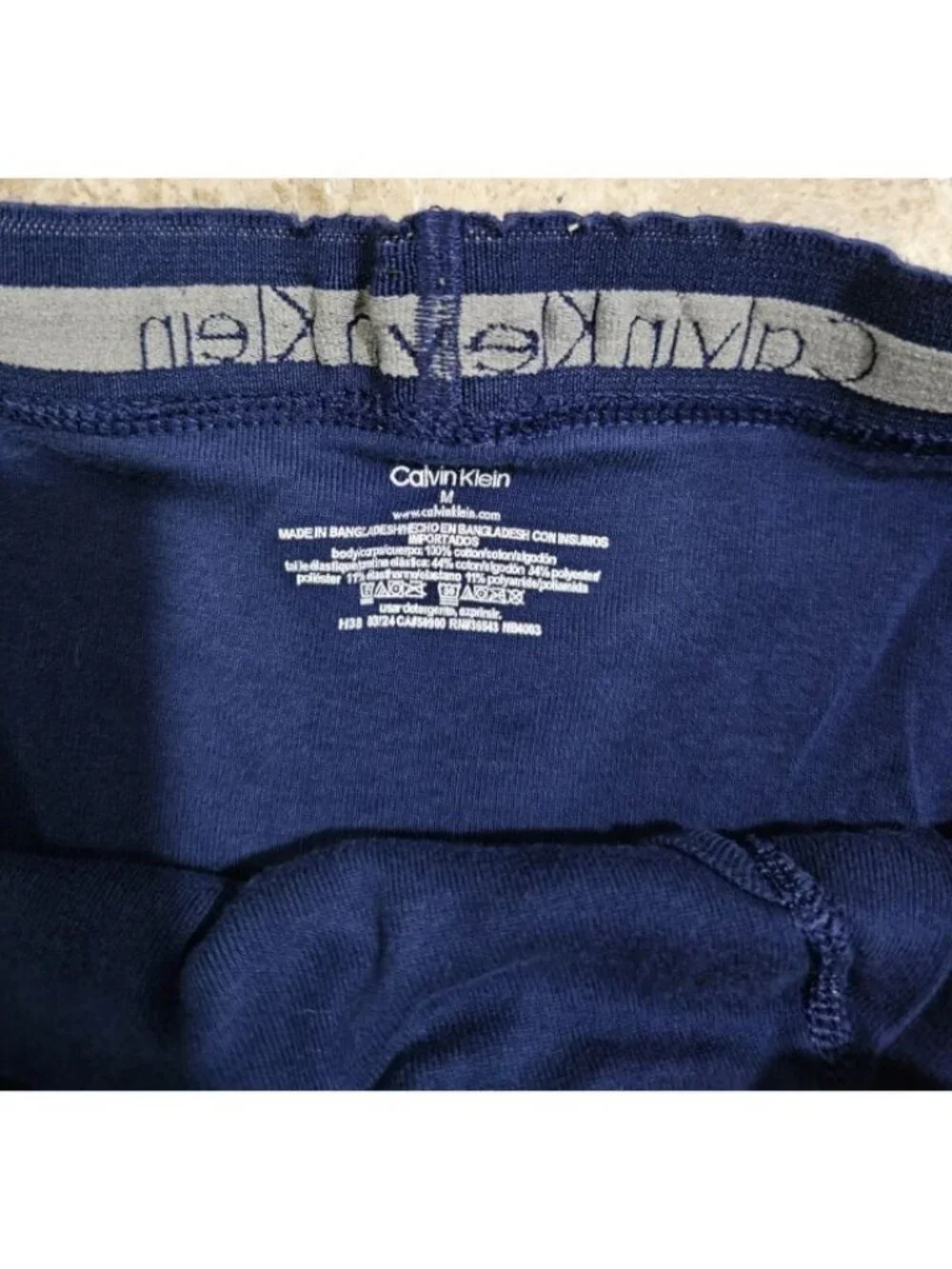 Calvin Klein Mens M Boxer Briefs Royal Blue Cotton Blend Iconic Logo Underwear